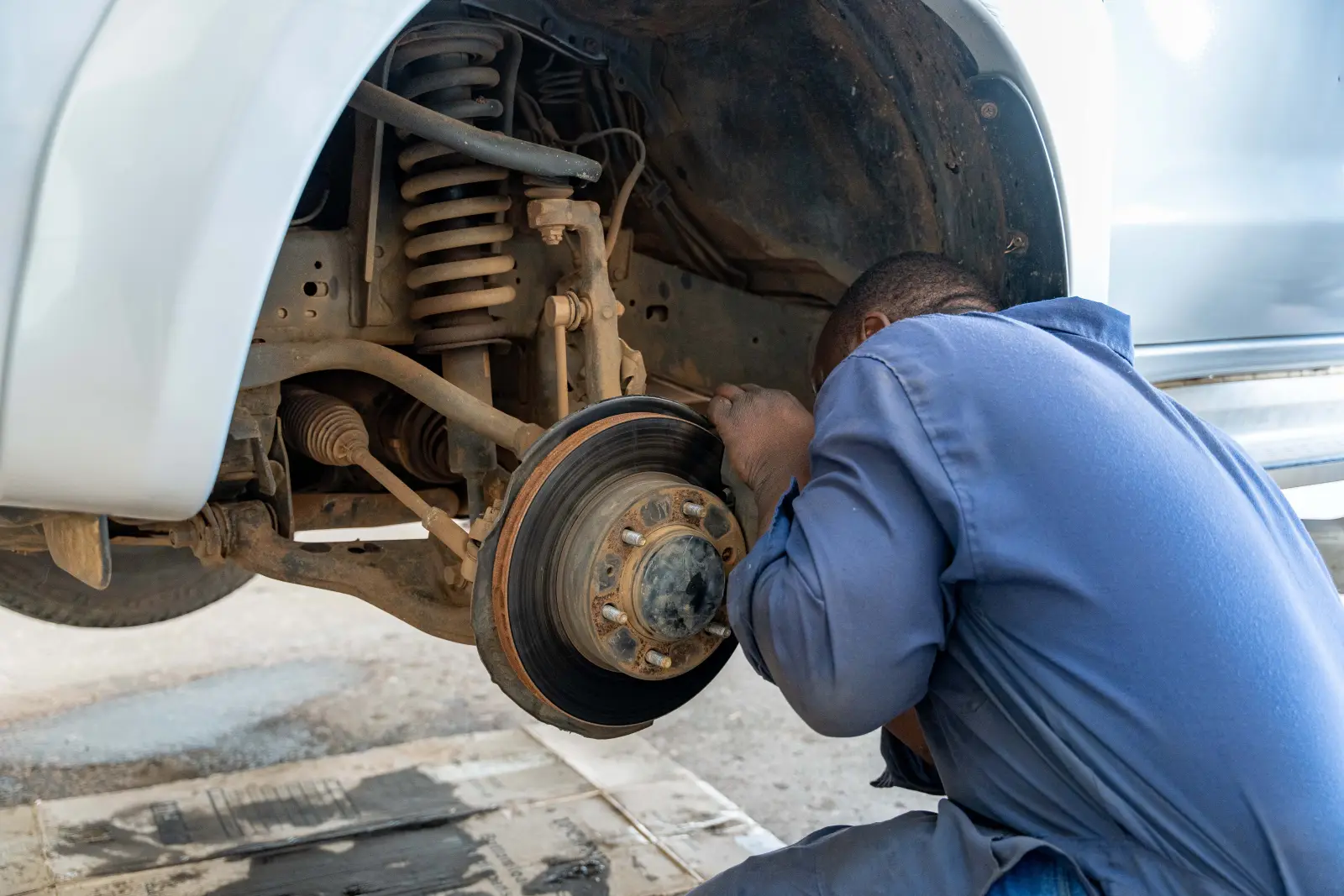 Puncture repair service at Roshan Tyre Centre